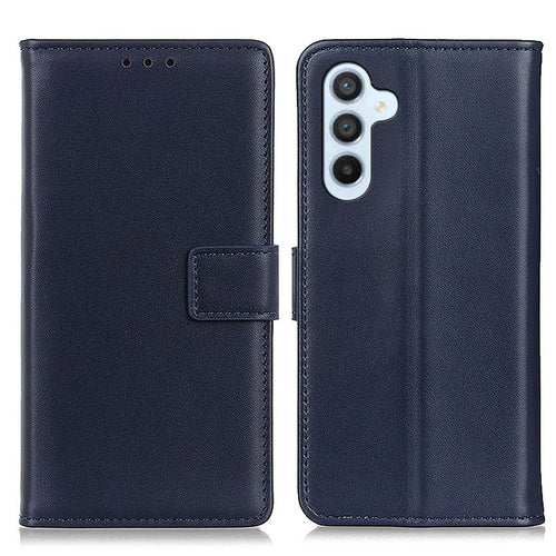 For Samsung Galaxy S25 FE Case Card Slots PU Leather Flip Stand Phone Cover - Blue - 1