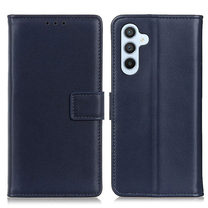 For Samsung Galaxy S25 FE Case Card Slots PU Leather Flip Stand Phone Cover - Blue - 1