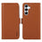 ABEEL For Samsung Galaxy S25 FE Case Leather Phone Cover with RFID Blocking Wallet - Brown - 1