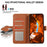 ABEEL For Samsung Galaxy S25 FE Case Leather Phone Cover with RFID Blocking Wallet - Brown - 2