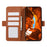 ABEEL For Samsung Galaxy S25 FE Case Leather Phone Cover with RFID Blocking Wallet - Brown - 3