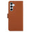 ABEEL For Samsung Galaxy S25 FE Case Leather Phone Cover with RFID Blocking Wallet - Brown - 7