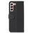 KHAZNEH For Samsung Galaxy S25 FE Case Genuine Cow Leather Flip Phone Cover - Black - 7