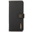 KHAZNEH for Samsung Galaxy S25 FE Case Genuine Cow Leather RFID Blocking Wallet Phone Cover - Black - 7