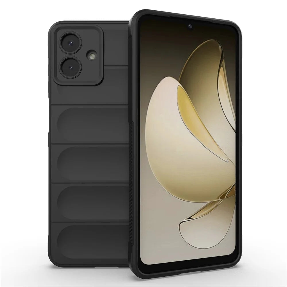 For Samsung Galaxy A08 5G / A08 4G / A07 5G / A07 4G Case Anti-Drop Soft TPU Rugged Phone Back Cover - Black - 1