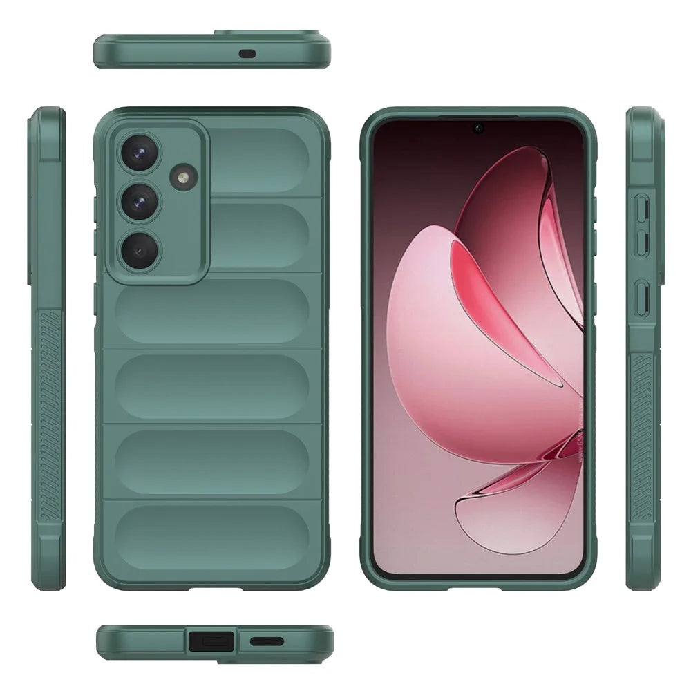 For Samsung Galaxy S25 FE Case Anti-Drop Soft TPU Rugged Phone Back Cover - Green - 5