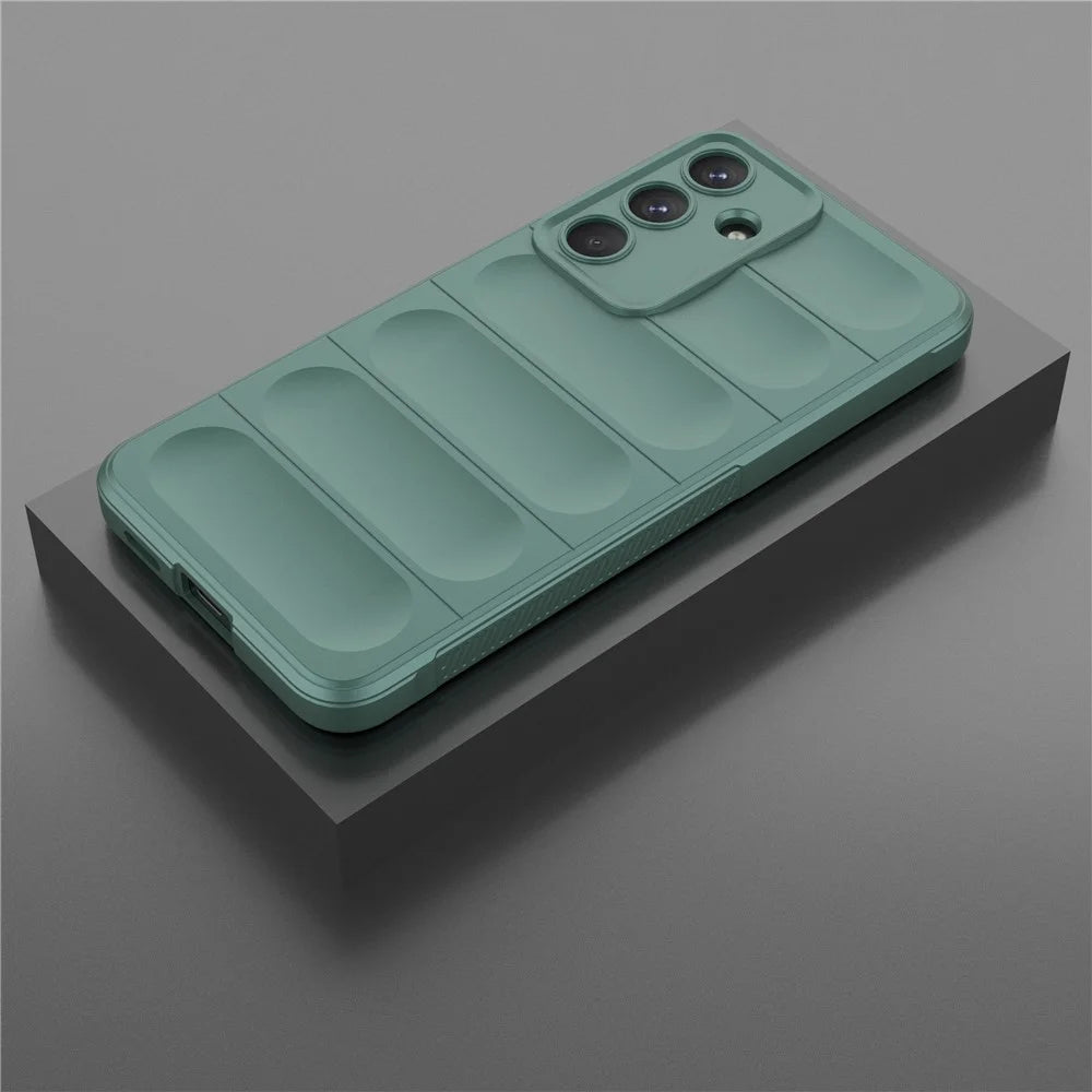 For Samsung Galaxy S25 FE Case Anti-Drop Soft TPU Rugged Phone Back Cover - Green - 6