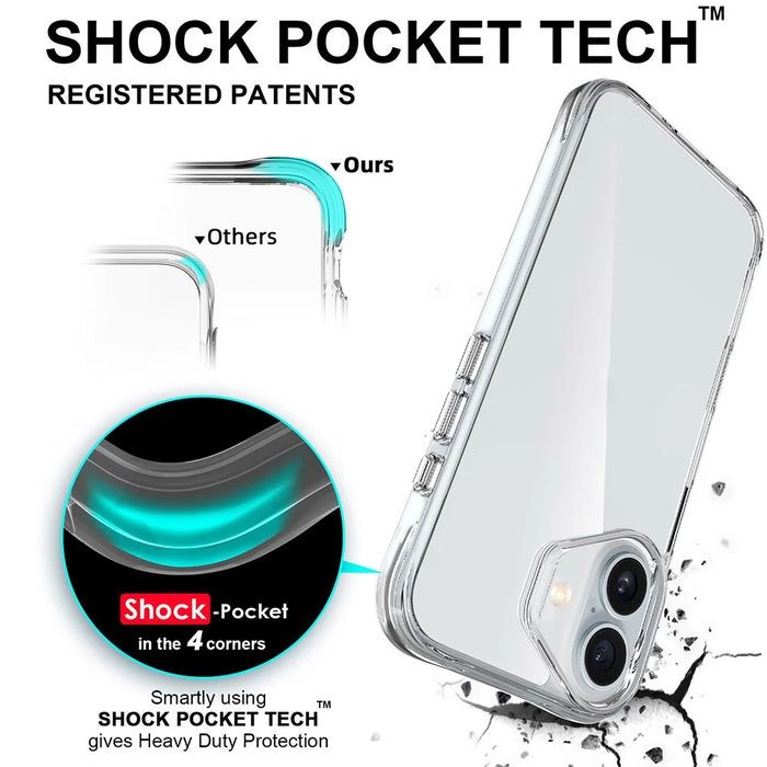 For iPhone 17 Case PC + TPU Dropproof Transparent Phone Cover - 2