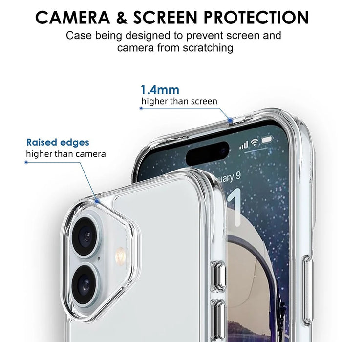 For iPhone 17 Case PC + TPU Dropproof Transparent Phone Cover - 4