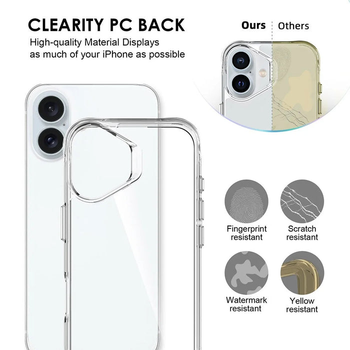 For iPhone 17 Case PC + TPU Dropproof Transparent Phone Cover - 5