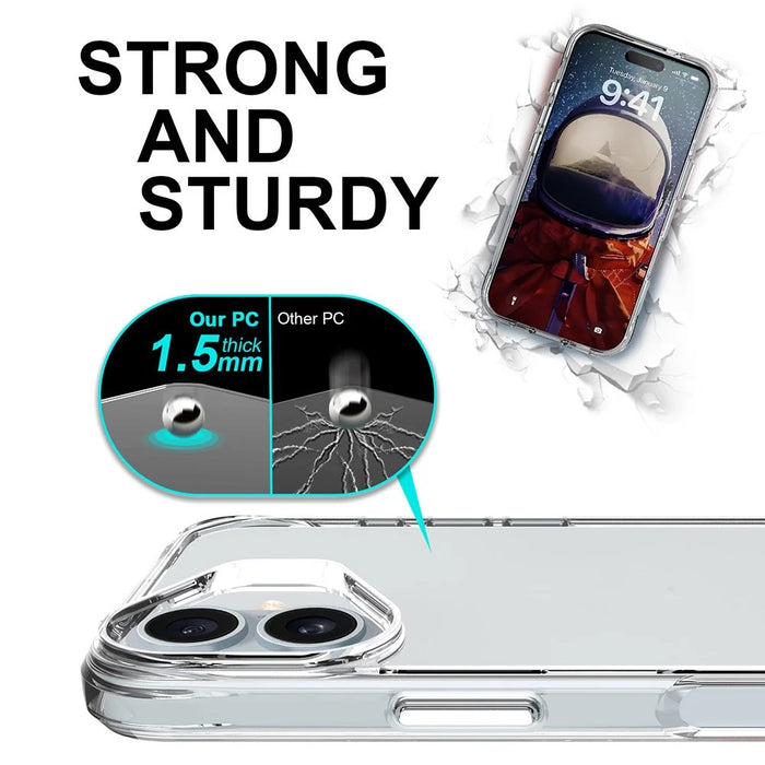 For iPhone 17 Case PC + TPU Dropproof Transparent Phone Cover - 6