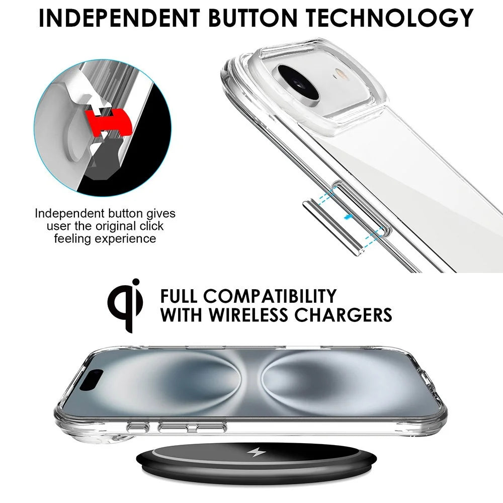 For iPhone Air Case PC + TPU Dropproof Transparent Phone Cover - 3