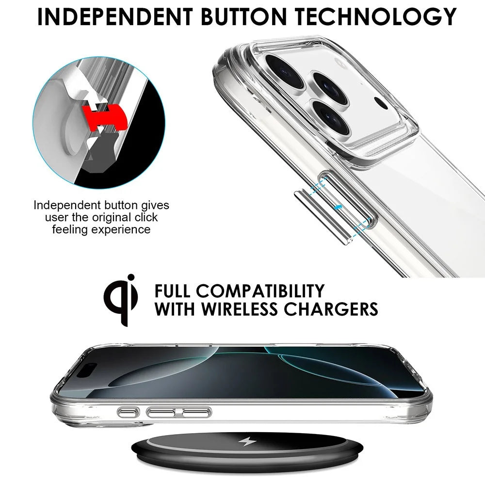 For iPhone 17 Pro Max Case PC + TPU Dropproof Transparent Phone Cover - 3