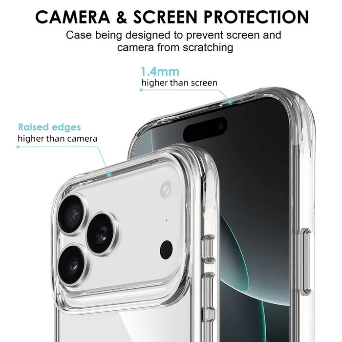 For iPhone 17 Pro Case PC + TPU Dropproof Transparent Phone Cover - 4