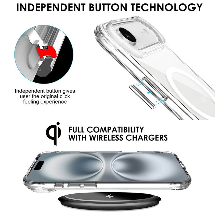 For iPhone Air Case Compatible with MagSafe TPU + PC Clear Phone Cover - 3