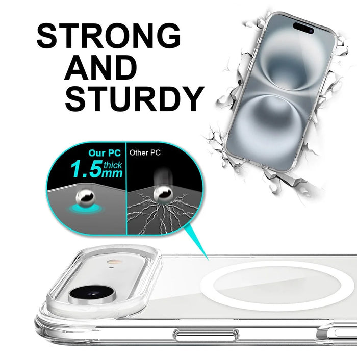 For iPhone Air Case Compatible with MagSafe TPU + PC Clear Phone Cover - 6