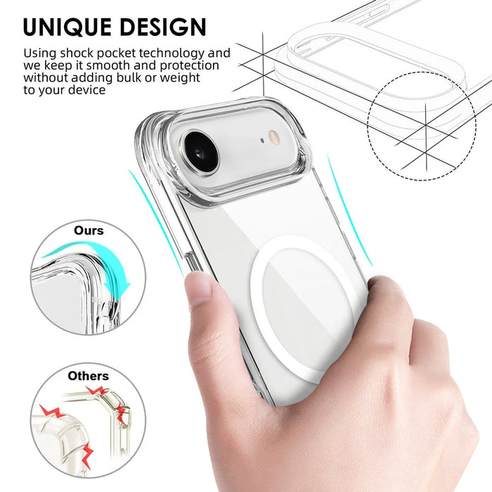 For iPhone Air Case Compatible with MagSafe TPU + PC Clear Phone Cover - 7