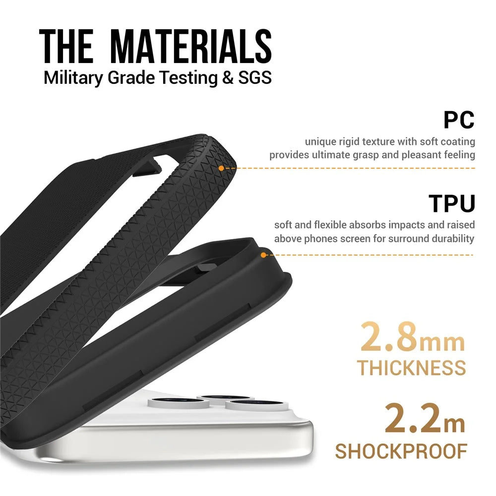 For iPhone 17 Pro Max Case TPU + PC Four Corner Anti-Drop Phone Cover - Black - 4