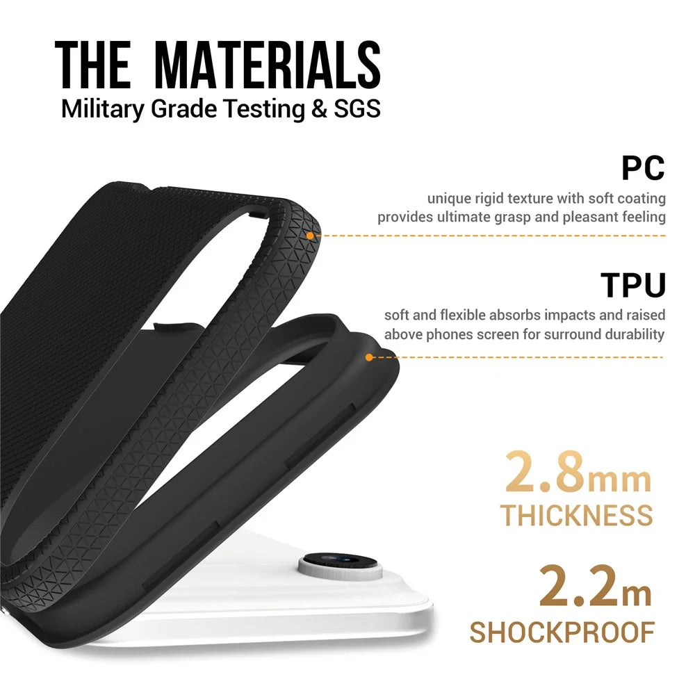 For iPhone Air Case TPU + PC Four Corner Anti-Drop Phone Cover - Black - 5