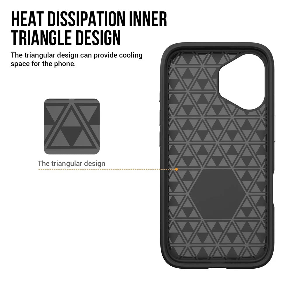 For iPhone 17 Case Compatible with MagSafe Protective TPU + PC Phone Cover - Black - 2