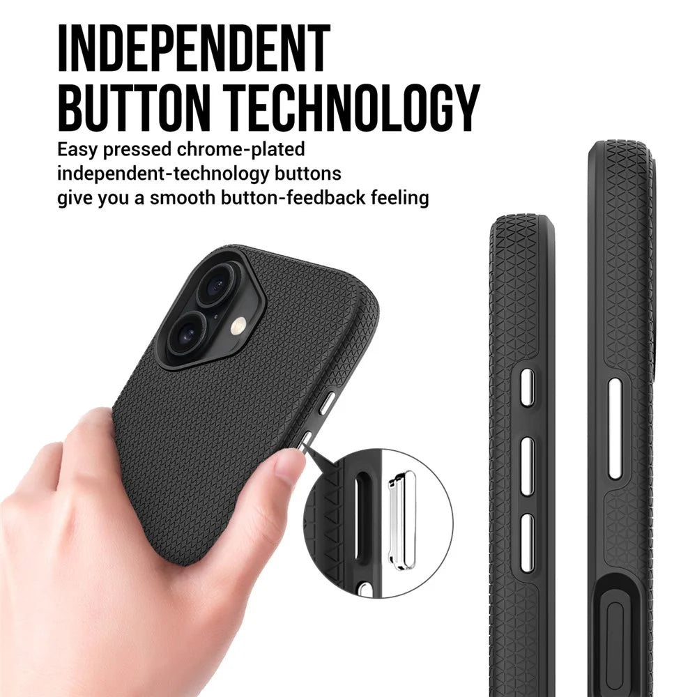 For iPhone 17 Case Compatible with MagSafe Protective TPU + PC Phone Cover - Black - 3