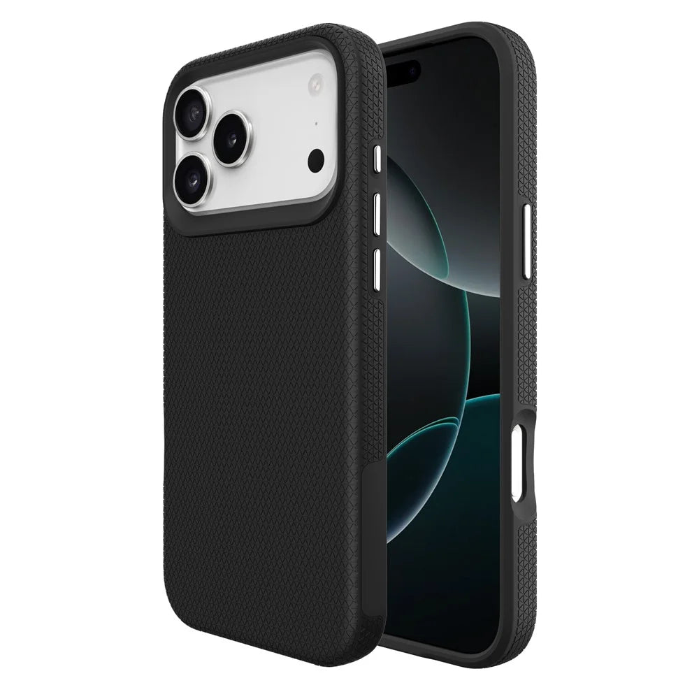 For iPhone 17 Pro Case Compatible with MagSafe Protective TPU + PC Phone Cover - Black - 1