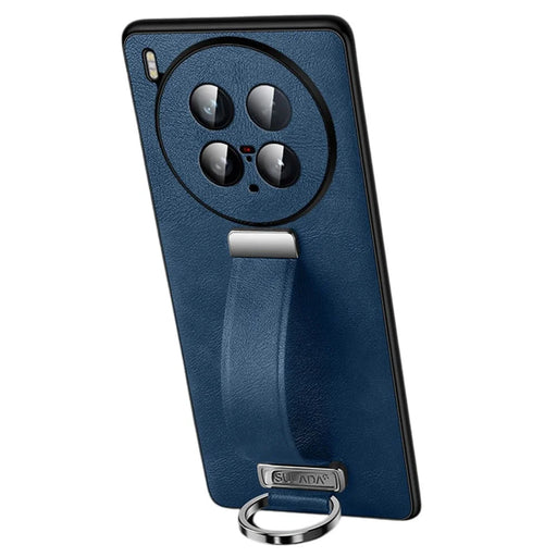 SULADA Fashion Series for vivo X200 Ultra 5G Case Wristband Kickstand Leather Back Phone Cover - Blue - 1