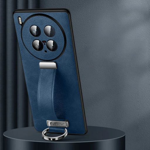 SULADA Fashion Series for vivo X200 Ultra 5G Case Wristband Kickstand Leather Back Phone Cover - Blue - 2