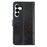 For Samsung Galaxy S25 FE Wallet Case Glitter Anti-Scratch Leather Stand Phone Cover with Strap - Black - 6