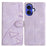 For iPhone 17 Wallet Case Folio Stand Card Holder Business Style Flip Cover - Purple - 1