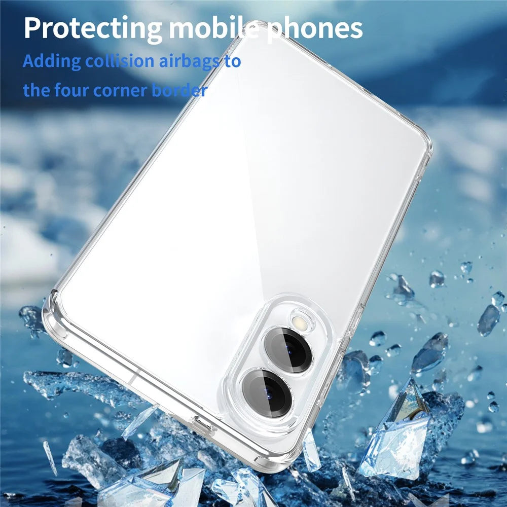 For Samsung Galaxy S25 Edge Case TPU + Acrylic Phone Back Cover Anti Yellowing - Transparent - 5