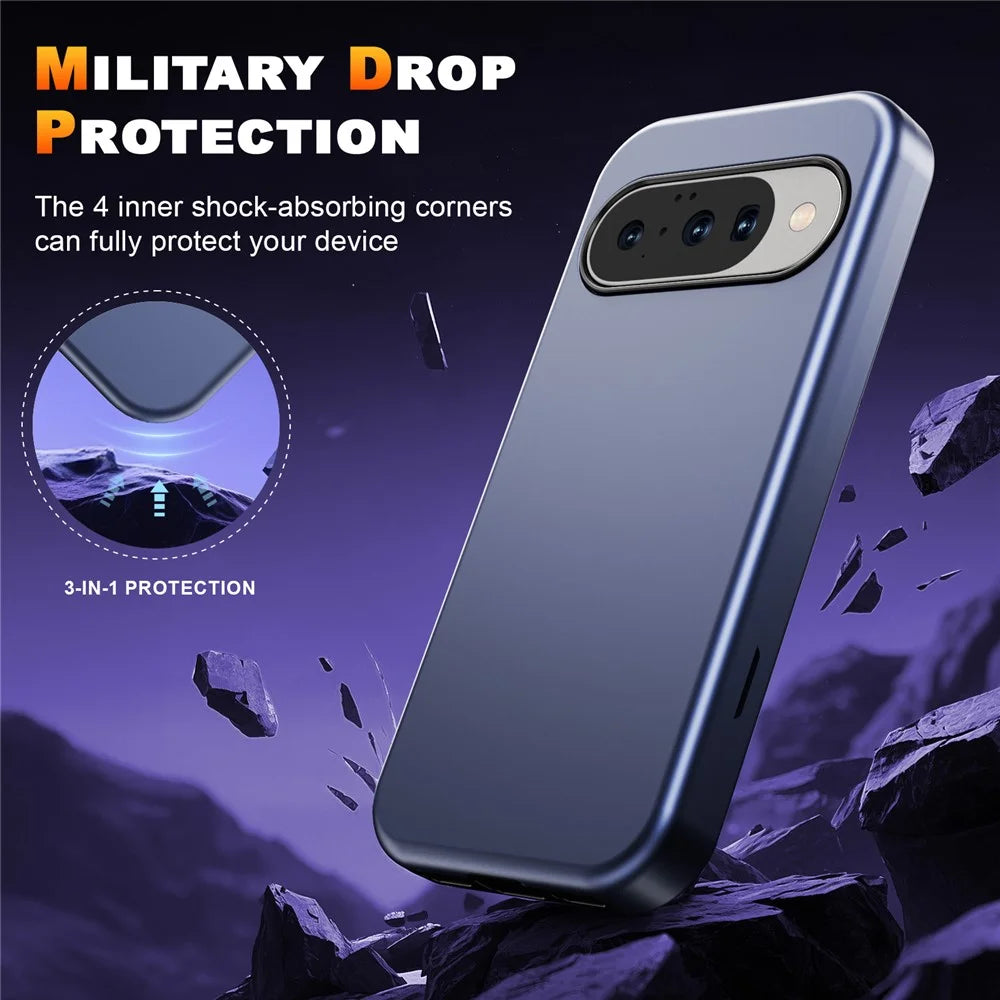 GW03 For Google Pixel 10 / 10 Pro Case TPU + PC Phone Cover Dual Layer Shockproof - Dark Blue - 5
