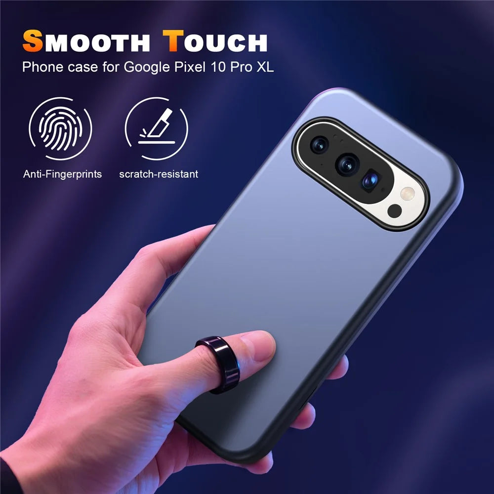GW03 For Google Pixel 10 Pro XL Case TPU + PC Phone Cover Dual Layer Shockproof - Dark Blue - 3