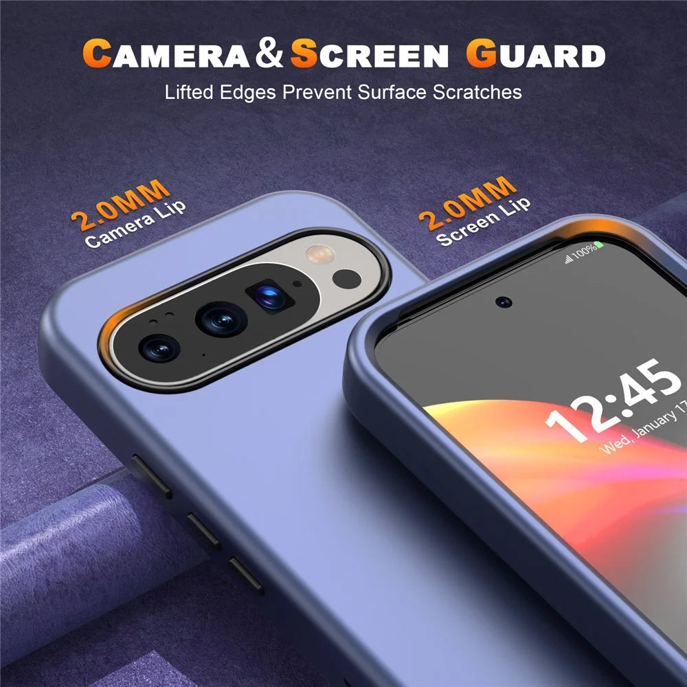 GW03 For Google Pixel 10 Pro XL Case TPU + PC Phone Cover Dual Layer Shockproof - Dark Blue - 4