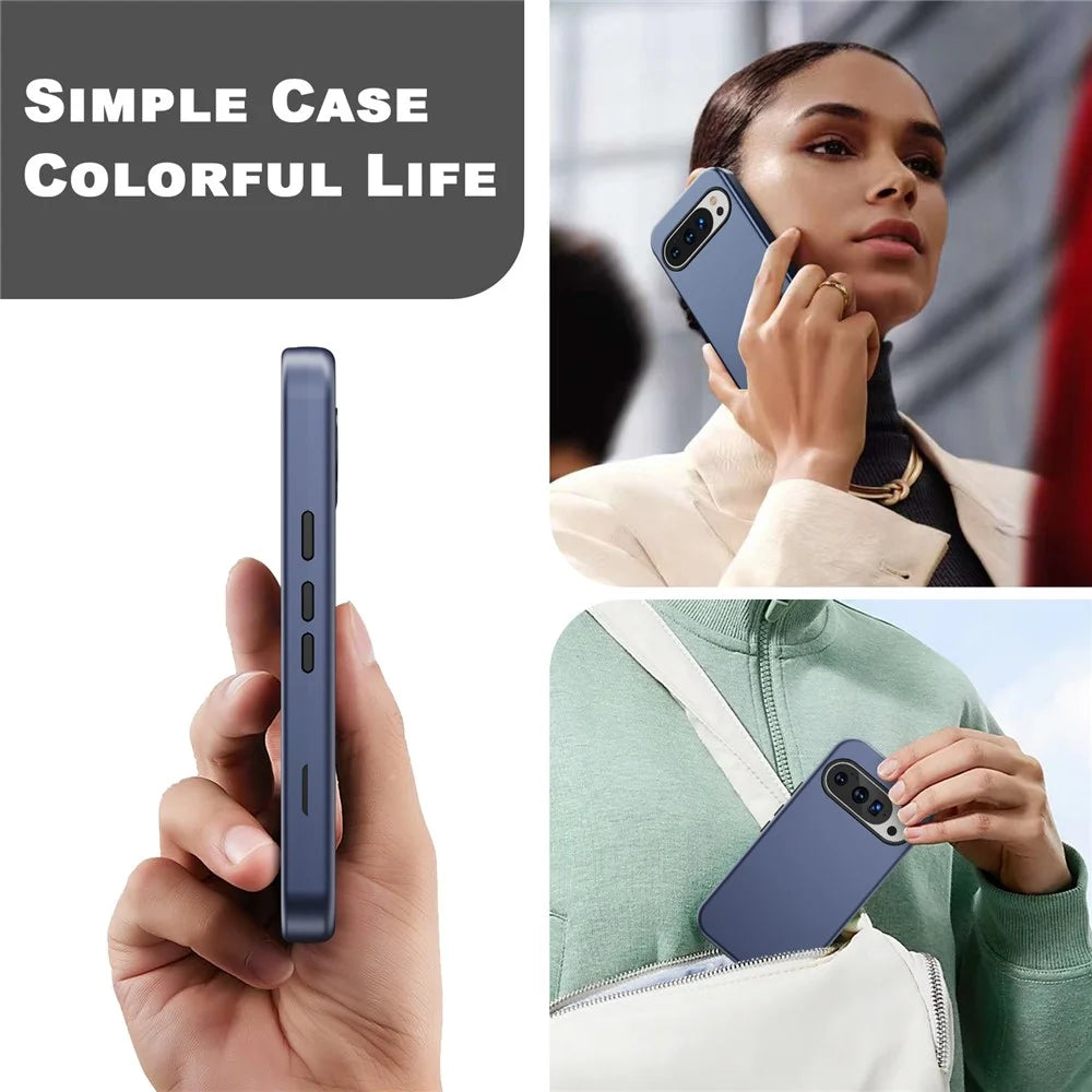 GW03 For Google Pixel 10 Pro XL Case TPU + PC Phone Cover Dual Layer Shockproof - Dark Blue - 7