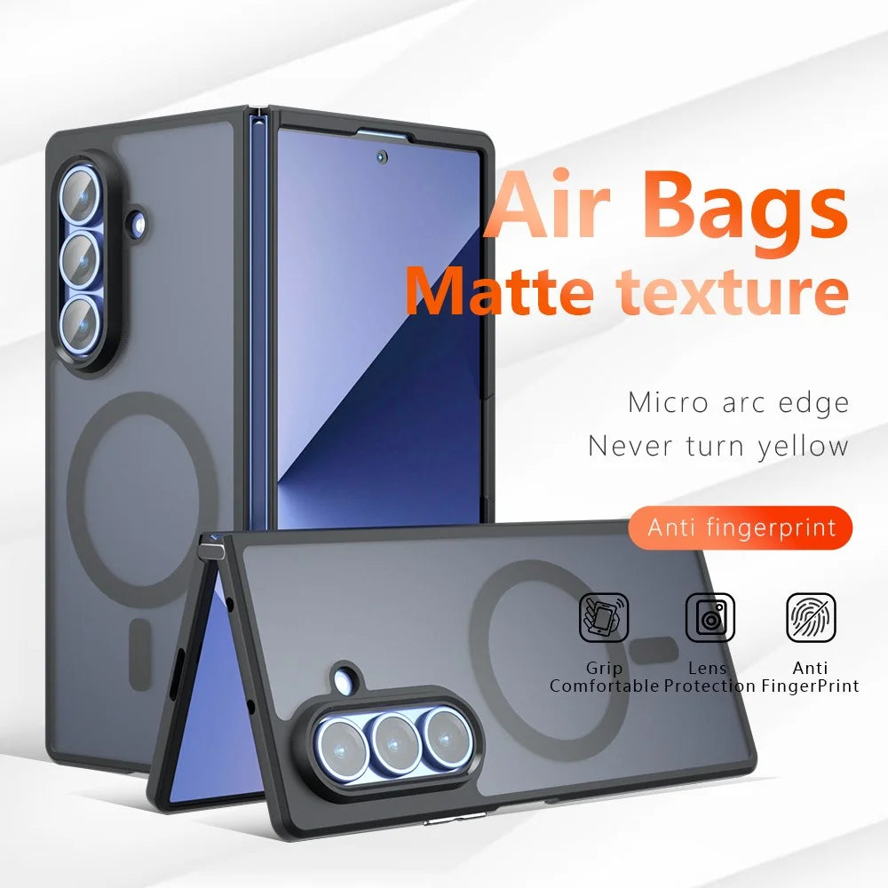For Samsung Galaxy Z Fold5 5G Magnetic Case TPU + PC Matte Skin Touch Phone Cover - 3