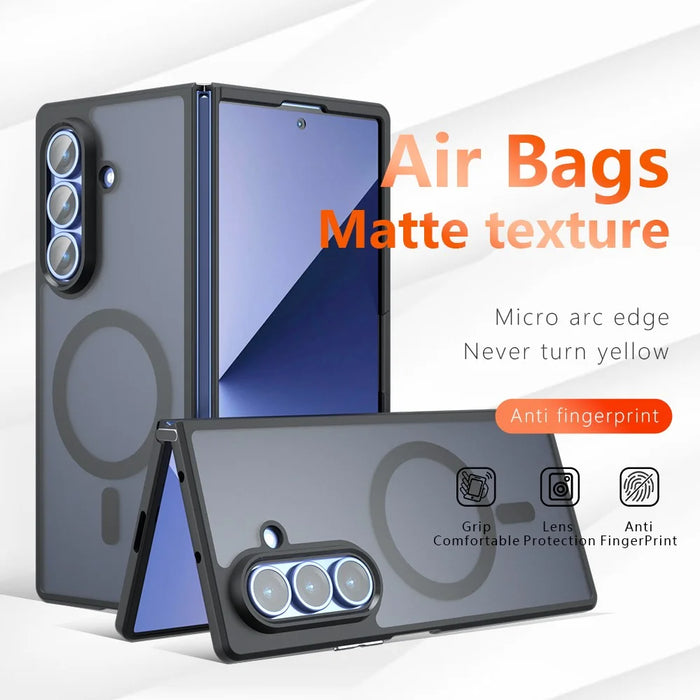 For Samsung Galaxy Z Fold7 5G Magnetic Case TPU + PC Matte Skin Touch Phone Cover - 2