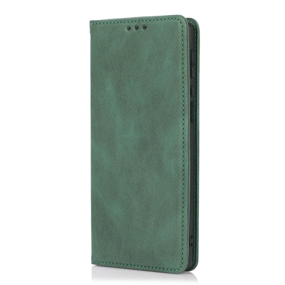 For iPhone 17 Case Wallet Magnetic Closing Leather Flip Phone Cover - Green - 6
