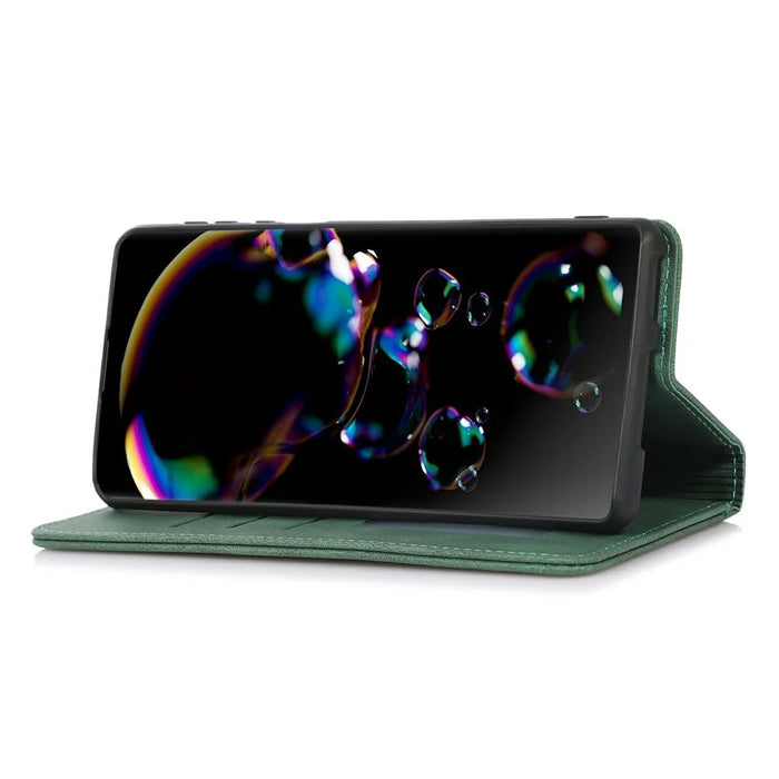 For iPhone Air Case Wallet Magnetic Closing Leather Flip Phone Cover - Green - 3