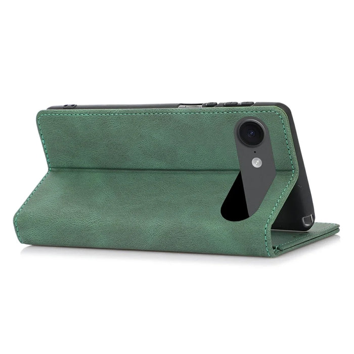 For iPhone Air Case Wallet Magnetic Closing Leather Flip Phone Cover - Green - 4
