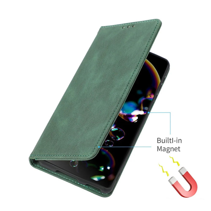 For iPhone 18 Pro Max / 17 Pro Max Case Wallet Magnetic Closing Leather Flip Phone Cover - Green - 5