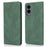 For Samsung Galaxy S25 Edge Case Wallet Magnetic Closing Leather Flip Phone Cover - Green - 1