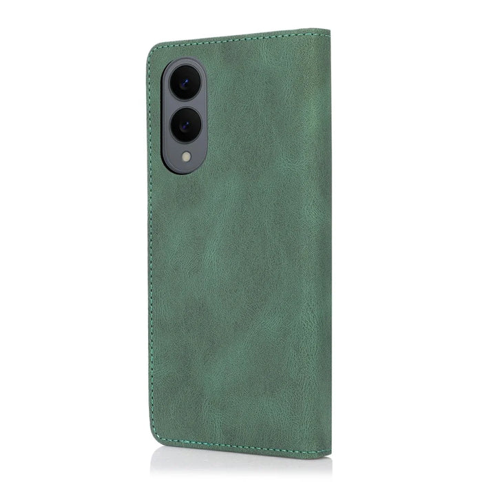For Samsung Galaxy S25 Edge Case Wallet Magnetic Closing Leather Flip Phone Cover - Green - 7
