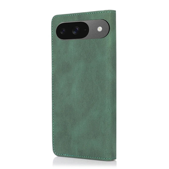 Phone Case For Google Pixel 10 / 10 Pro / 9 / 9 Pro , Wallet Magnetic Closing Leather Flip Cover - Green - 7