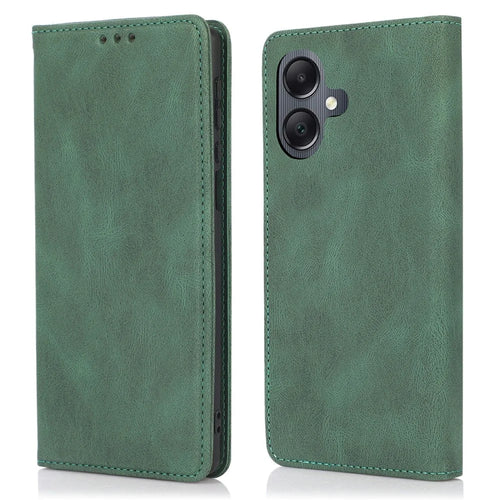 For Samsung Galaxy A08 5G / A08 4G / A07 4G / A06 4G / A06 5G Case Wallet Magnetic Closing Leather Flip Phone Cover - Green - 1