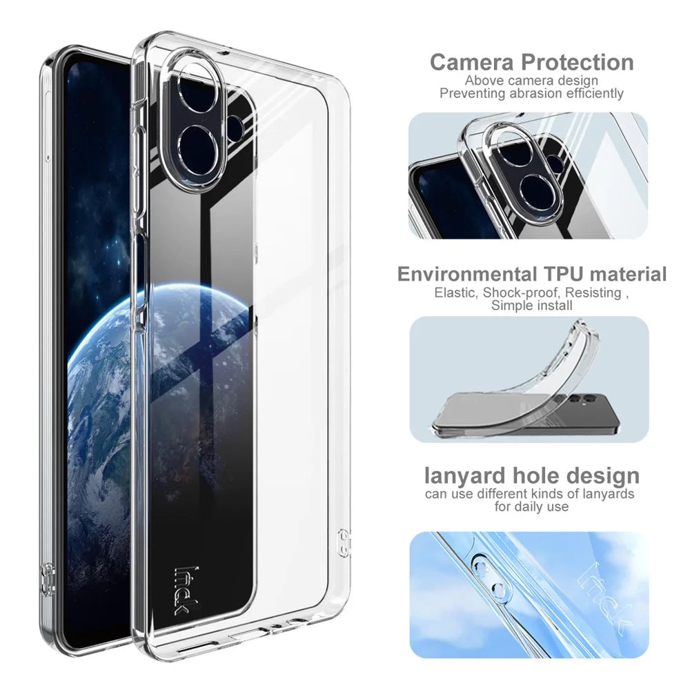IMAK UX-5 Series For Samsung Galaxy A07 4G Case Shockproof TPU Clear Slim Back Shell - 4