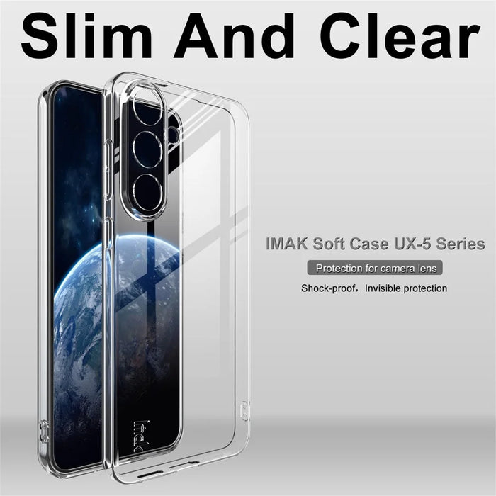 IMAK UX-5 Series For Samsung Galaxy S25 FE Case Shockproof TPU Clear Slim Back Shell - 3