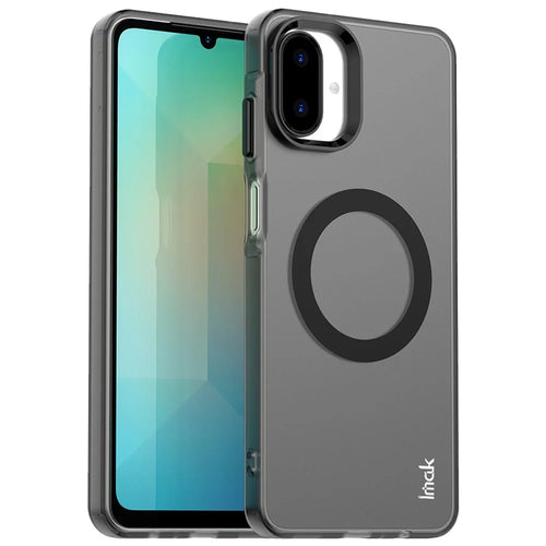 IMAK For Samsung Galaxy A07 4G Magnetic Case PC + TPU Protective Phone Back Cover - Black - 1