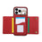 For iPhone 18 Pro / 17 Pro Leather Back Cover Zipper Wallet Kickstand Phone Case with Shoulder Strap - Red - 2