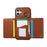 For iPhone 17 Leather Back Cover Zipper Wallet Kickstand Phone Case with Shoulder Strap - Brown - 2